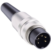 Lumberg SV 40 DIN connector Stekker, recht Aantal polen: 4 Zilver 1 stuk(s)