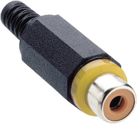 Lumberg XKTO 1 YE Cinch connector Bus, recht Aantal polen: 2 Geel 1 stuk(s)