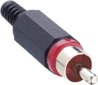 Lumberg XSTO 1 RD Cinch connector Stekker, recht Aantal polen: 2 Rood 1 stuk(s)
