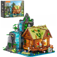 Lumibricks Retro House   Waterfall Cabin Constructiespeelgoed