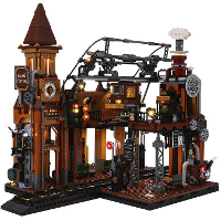 Lumibricks Steampunk World   Steampunk Train Station Constructiespeelgoed