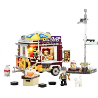Lumibricks Street Fusion   Chili Dog Trailer Constructiespeelgoed