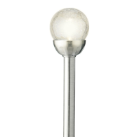 1X Buiten/tuin LED zilveren stekers solar verlichting 30 cm ronde bol