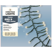 Clusterverlichting warm wit buiten 680 lampjes kerstverlichting