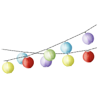 Lumineo feestverlichting   450 cm   gekleurde bollen   solar/ledverlichting   tuinverlichting