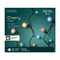 Lumineo feestverlichting   gekleurd   120 led lampjes   9 meter   twinkle   lichtsnoeren