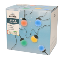 Gekleurde party lichtjes lichtsnoeren 12,5 meter voor buiten