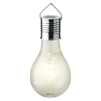 Lumineo hanglamp bolletje   solar/led   H14 cm   transparant   kunststof   tuin/buitenverlichting