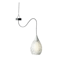 Hanglamp solar   wit   ijzer   21 cm   tuinverlichting