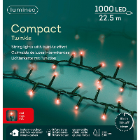 Kerstverlichting   1000 led lampjes   rood  ??2250 Cm   twinkel effect   lichtsnoer