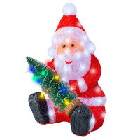 Kerstverlichting figuur   kerstman   31 x 33 x 49,5 cm   acryl   LED kerstfiguren