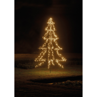 Lumineo Kerstverlichting   kerstboom   zwart   600 LED   300 cm   warm wit
