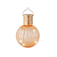 Lampion solar verlichting   oranje   11 cm   LED