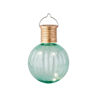 Lampion solar verlichting   turquoise   11 cm   LED
