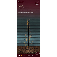 LED kerstboom met ster   verlichting   541 leds   D80 x H180 cm   klassiek warm   buiten