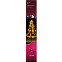 Lichtboom   zwart   300 cm   metaal   1800 led lichtjes   warm wit   verlichte kerstboom