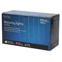 Lichtgordijnen balkon kerstverlichting gekleurd 420 lampjes