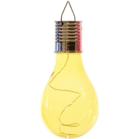Solar hanglamp bol/peertje   geel   kunststof   14 cm   LED