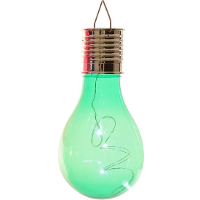 Solar hanglamp bol/peertje   groen   kunststof   14 cm   LED