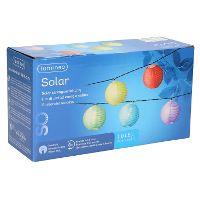 Solar lampion tuinverlichting/feestverlichting   gekleurde bollen   450 cm   Partyverlichting