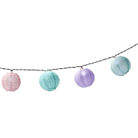 Solar lampion tuinverlichting/feestverlichting roze, blauw, paars, lichtblauw 4.5M