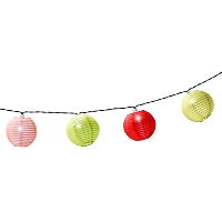 Solar lampion tuinverlichting/feestverlichting roze, groen, rood, lichtgroen 4.5M