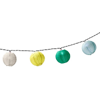 Solar lampion tuinverlichting/feestverlichting wit, geel, groen, lichtblauw 3.5M