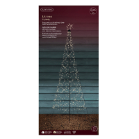 Vlaggenmast kerstboom met ster   verlichting   480 leds   D100 x H320 cm   warm wit