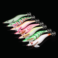 Luminous Squid Jigs 3.5# 13Cm 20g Wood Shrimp Lure Squid Hooks Fishing Lure