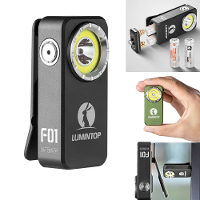 Lumintop F01 1200LM Mini Triple Beam EDC Clip Zaklamp Combo Spot+ Vloed met Vervangbare 2*10300 Batterij IPX8 Waterdicht