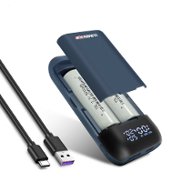 Lumintop PD2 2 in 1 18W USB C Batterijlader Draagbare Telefoon Powerbank met Dubbele Sleuven voor 21700 cellen