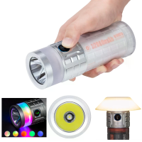 Lumintop Rainbow 1.0 LED+RGB Zaklamp 3000LM 1000M 46950 32000mAh Batterij USB C Oplaadbaar Kampeer Zaklamp