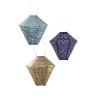 Lumiz Lampion op zonne energie   Solar tuinverlichting   Diamond Set   3 stuks