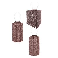 Lumiz Lampion op zonne energie   Solar tuinverlichting   Plum Set   3 stuks