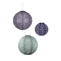 Lumiz Lampion op zonne energie   Solar tuinverlichting   Rond Set   3 stuks