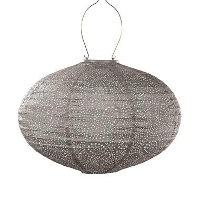 Lumiz Solar Buitenlampion Paisley Oval   Solar Tuinverlichting   40 cm   Taupe