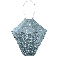 LUMIZ Solar Lampion Lace Diamond   28 cm   Grijs Blauw