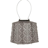 LUMIZ Solar Lampion Lace Lamp   20 cm   Taupe