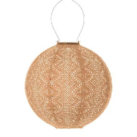 LUMIZ Solar Lampion Lace Rond   30 cm   Abrikoos