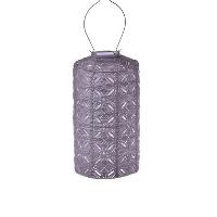 LUMIZ Solar Lampion Mandela Cylinder   18 cm   Lichtpaars