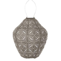 LUMIZ Solar Lampion Mandela Jar   30 cm   Taupe