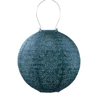 Lumiz Solar Lampion Marrakesh Rond   Solar Tuinverlichting   30 cm   Petrol