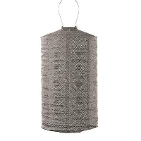 LUMIZ Solar Lampion Mosaic Cylinder   28 cm   Taupe