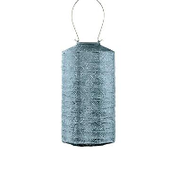 LUMIZ Solar Lampion Topaze Cylinder   18 cm   Grijs Blauw