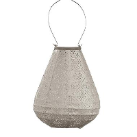 LUMIZ Solar Lampion Topaze Tulip   20 cm   Licht Taupe