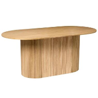 LUNNIN   Eettafel   Lichtbruin   180 x 90 cm   Eikenfineer