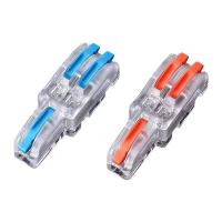 LUSTREON F12 Draadconnector 1 In 2 Uit Kleur Handvat Takklem Transparante Behuizing Gecombineerde Bottype Parallelle Con