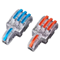 LUSTREON F13 Draadconnector 1 in 3 kleur Handvat Aftakterminal Transparante schaal Gecombineerde parallelle connector va