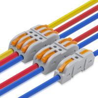 LUSTREON KV 313 Mini Snelle Draad Connector Universele Bedrading Kabel Connector Push in Geleider Terminal Blok 3 In 3 O