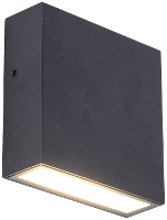 Lutec GEMINI XF 6939412011868 LED buitenlamp (wand) 9.2 W Zwart